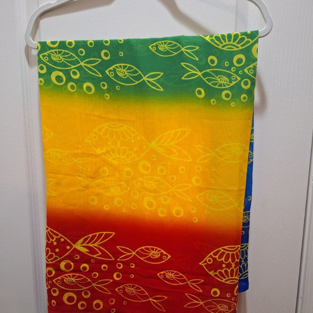 Women Exotic Print Scarf Shawl